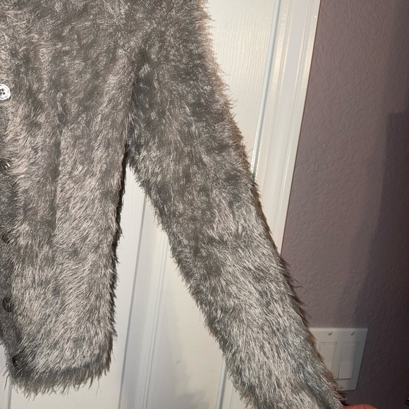 Urban Outfitters Fuzzy Gray Cardigan - Picture 3 of 6